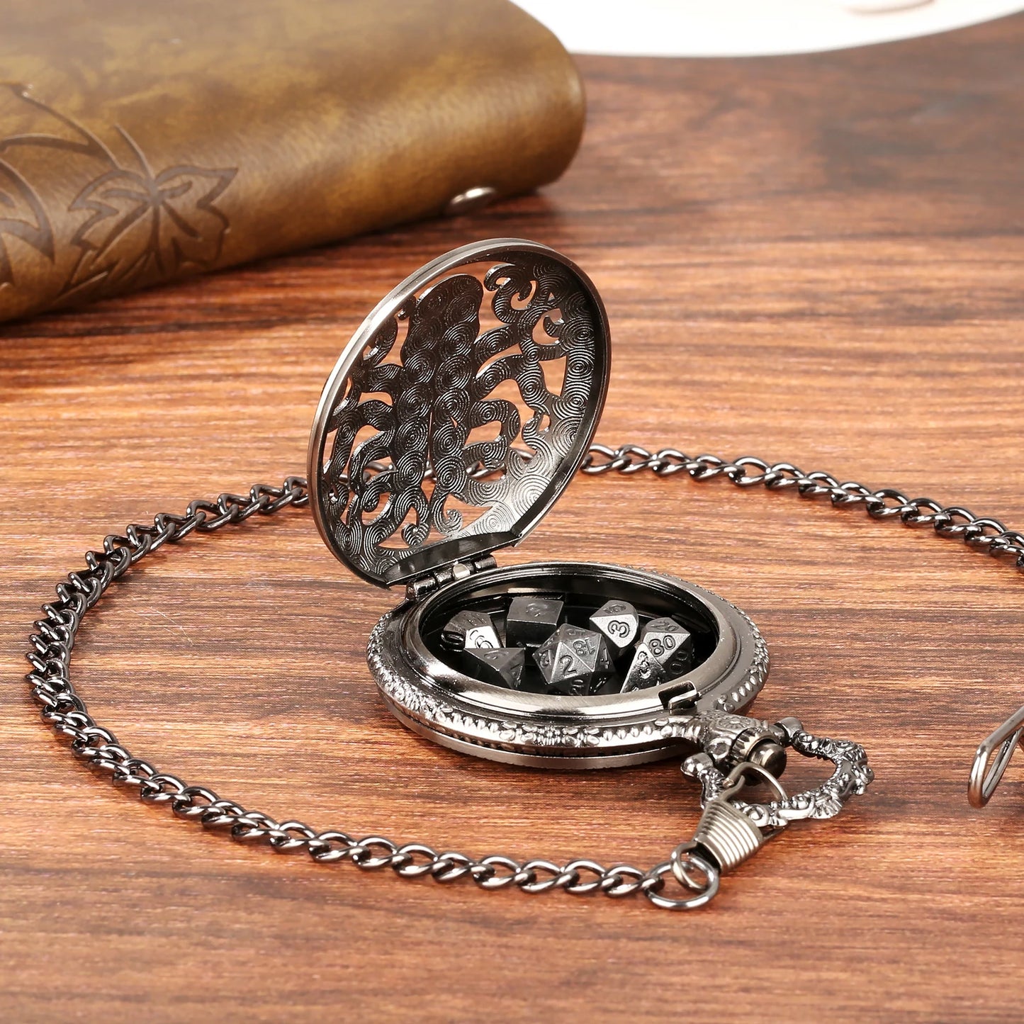 Kraken’s Hoard Pocket Watch Dice Set