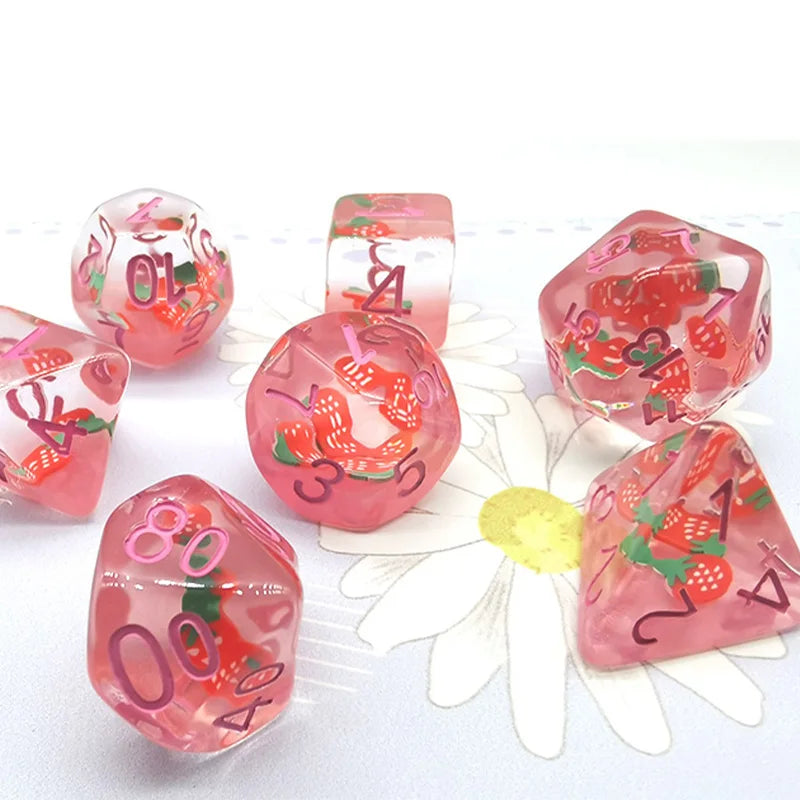 Sweet Strawberries & Steppe Lions Dice Set