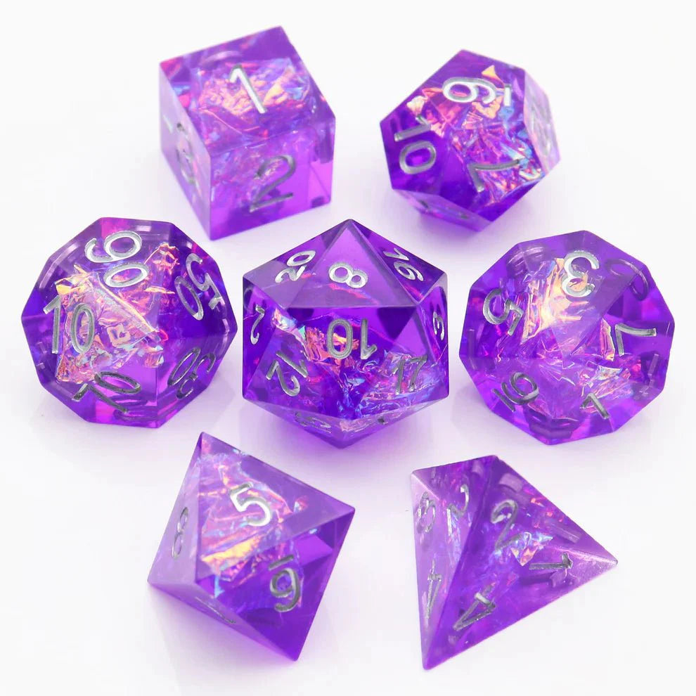 Sharp Edge: Violet Galaxy Dice Set-0