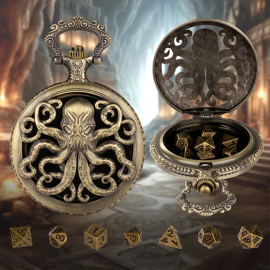 Kraken’s Hoard Pocket Watch Dice Set