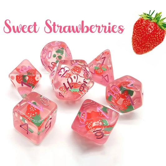 Sweet Strawberries & Steppe Lions Dice Set